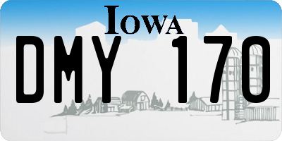 IA license plate DMY170