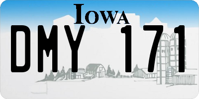 IA license plate DMY171