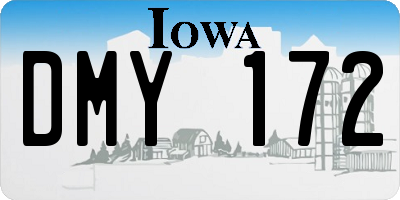 IA license plate DMY172