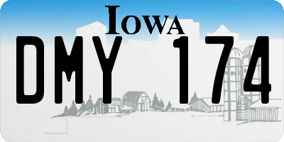 IA license plate DMY174