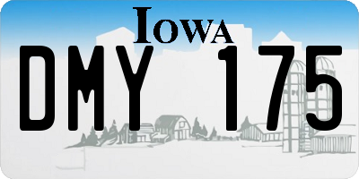 IA license plate DMY175
