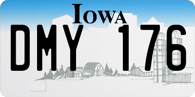 IA license plate DMY176