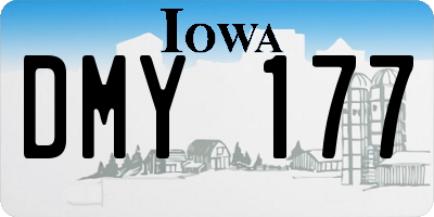 IA license plate DMY177