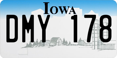 IA license plate DMY178