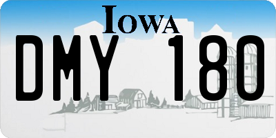 IA license plate DMY180