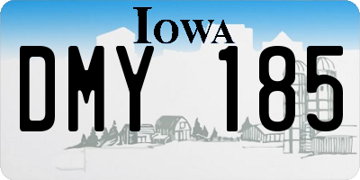 IA license plate DMY185
