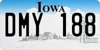 IA license plate DMY188