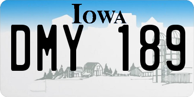 IA license plate DMY189