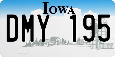 IA license plate DMY195