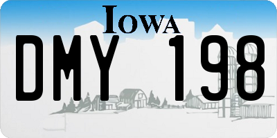 IA license plate DMY198