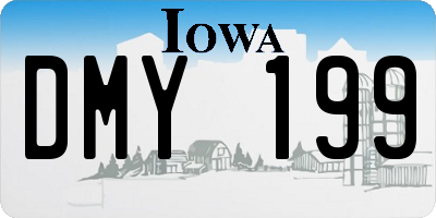 IA license plate DMY199