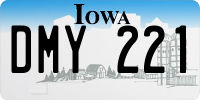 IA license plate DMY221