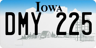 IA license plate DMY225