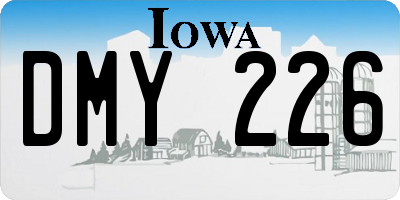 IA license plate DMY226