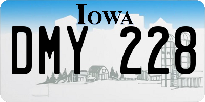 IA license plate DMY228
