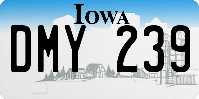 IA license plate DMY239