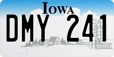 IA license plate DMY241