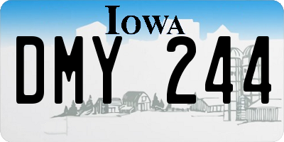 IA license plate DMY244