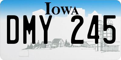 IA license plate DMY245