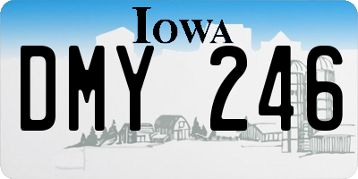 IA license plate DMY246