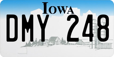 IA license plate DMY248