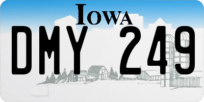 IA license plate DMY249