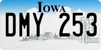 IA license plate DMY253