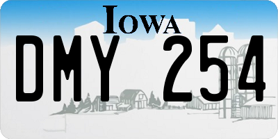 IA license plate DMY254