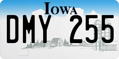 IA license plate DMY255