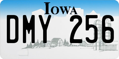 IA license plate DMY256