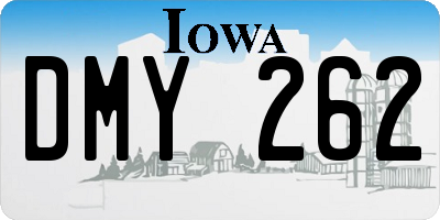 IA license plate DMY262