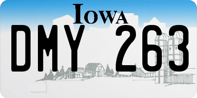 IA license plate DMY263