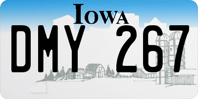 IA license plate DMY267