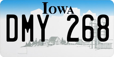 IA license plate DMY268