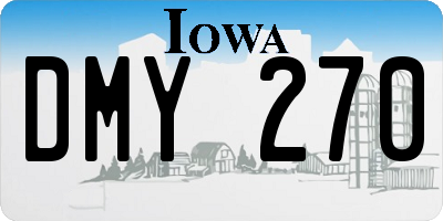 IA license plate DMY270