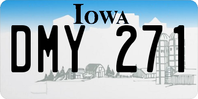 IA license plate DMY271