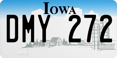IA license plate DMY272