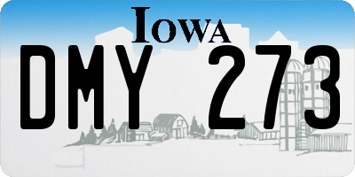 IA license plate DMY273