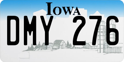 IA license plate DMY276