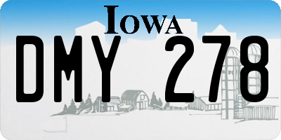 IA license plate DMY278
