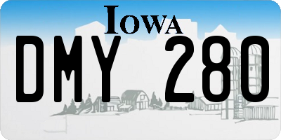 IA license plate DMY280