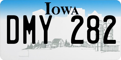 IA license plate DMY282