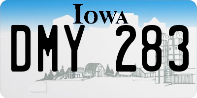 IA license plate DMY283