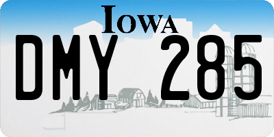IA license plate DMY285