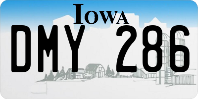 IA license plate DMY286