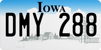 IA license plate DMY288
