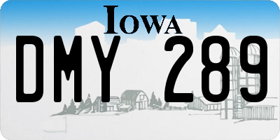 IA license plate DMY289