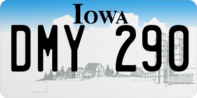 IA license plate DMY290