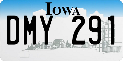 IA license plate DMY291