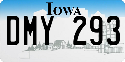 IA license plate DMY293